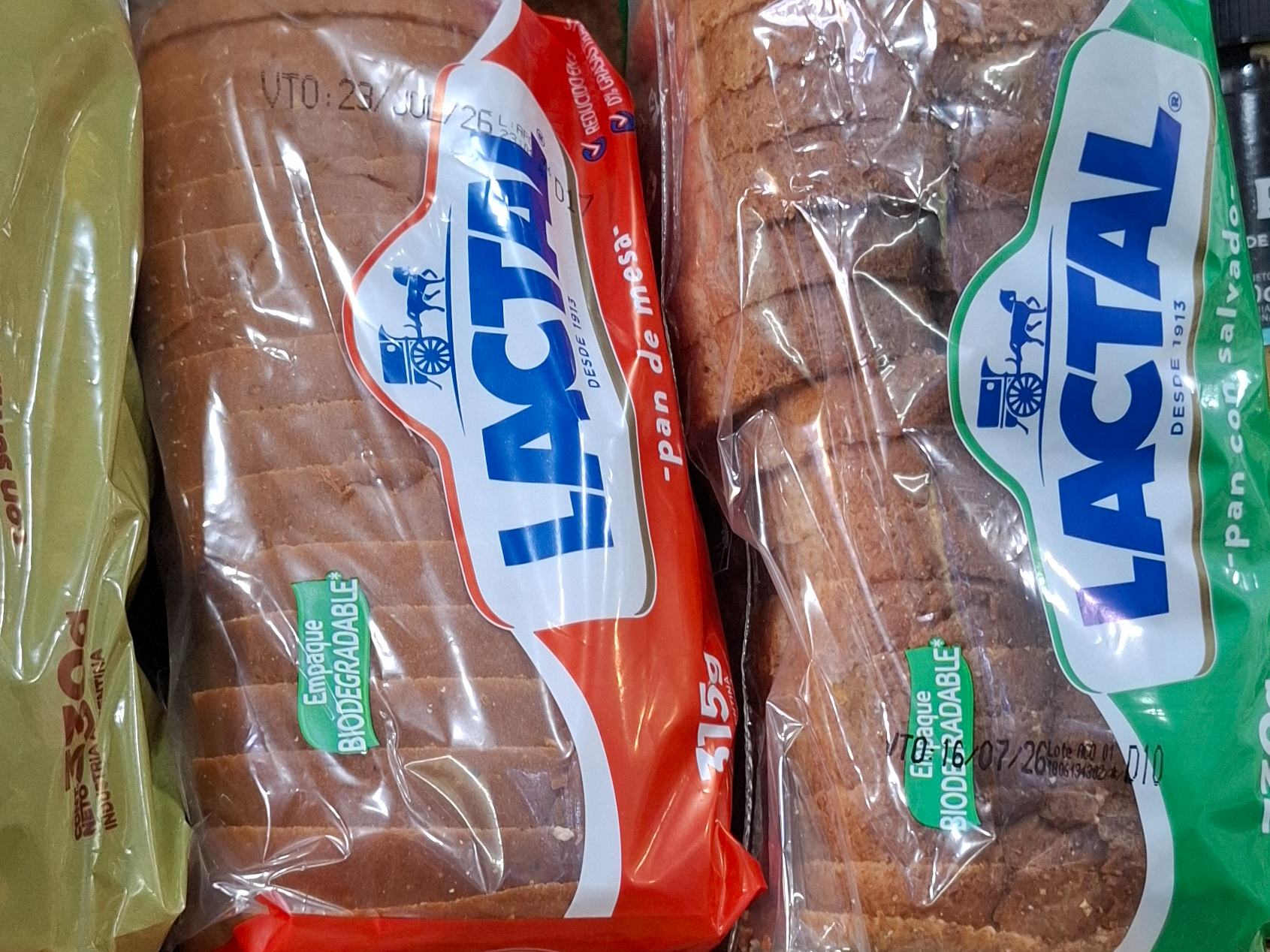 Pan lactal con salvado grande
