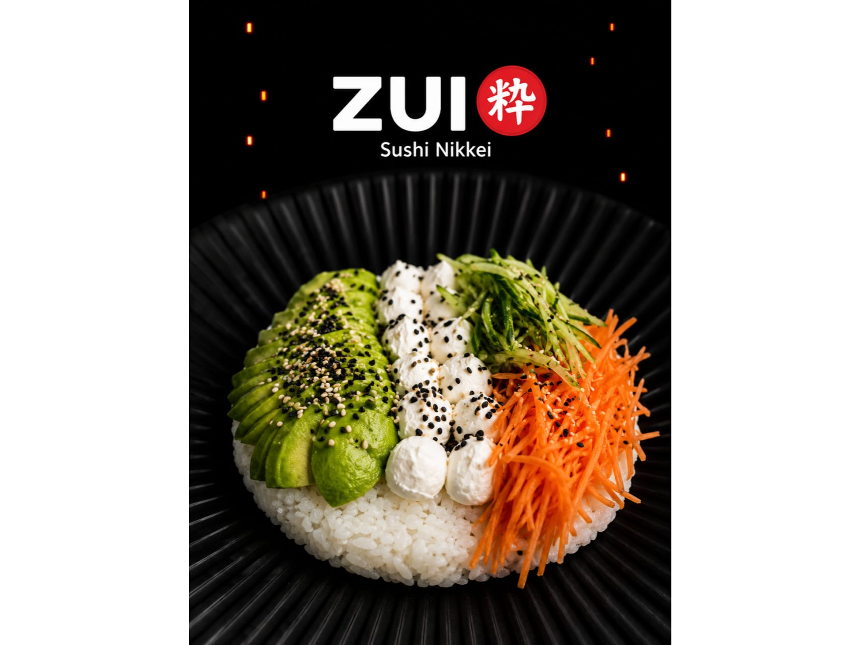 Sushi salad veggie