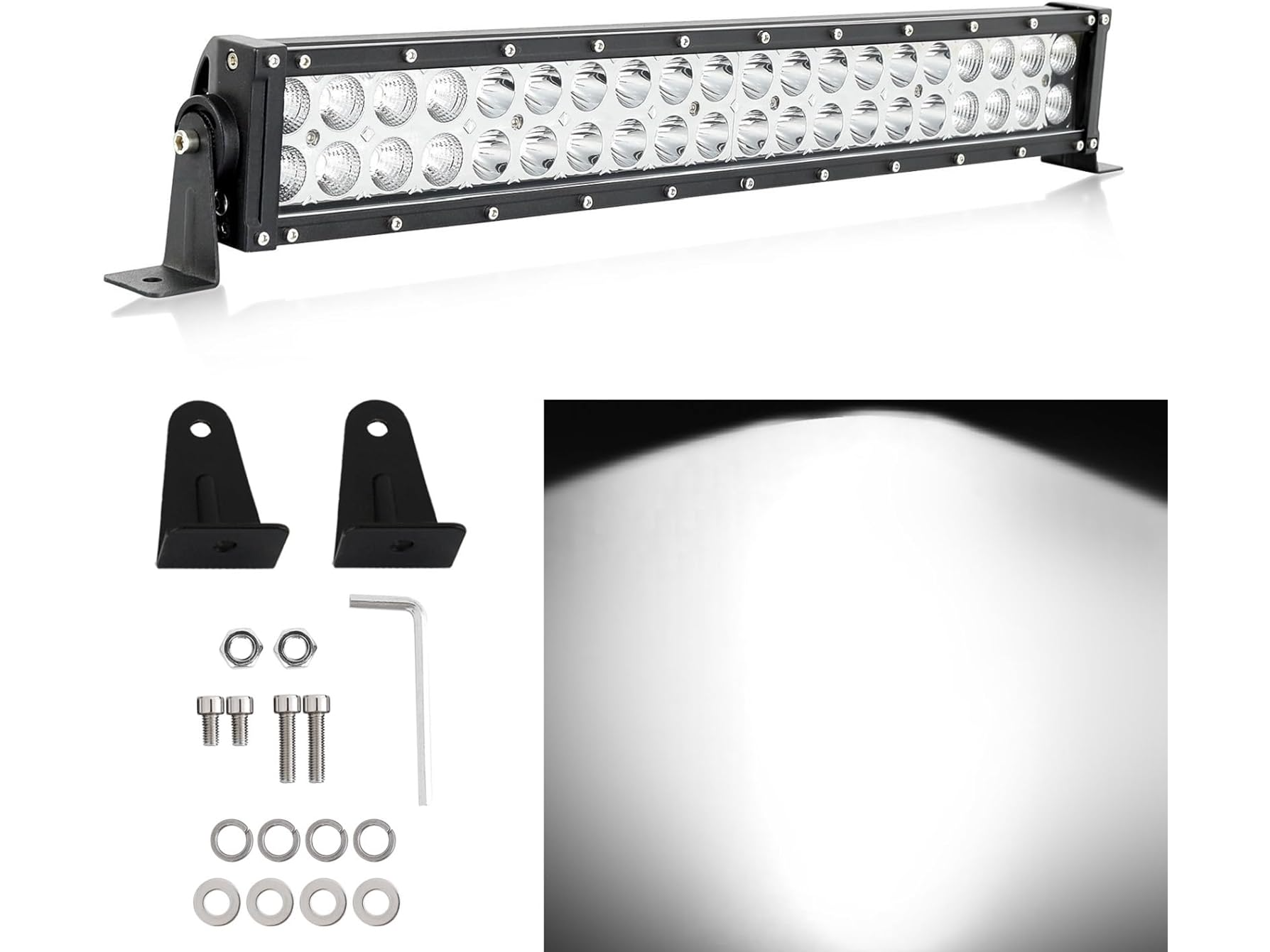 BARRA LED 12V 24V, 60 CM con soportes, 120W