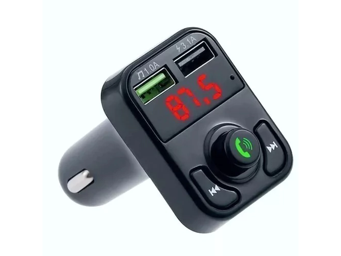 Transmisor FM Bluetooth 12V / 24V 2 USB 3.1A .Sintonizador bluetooth