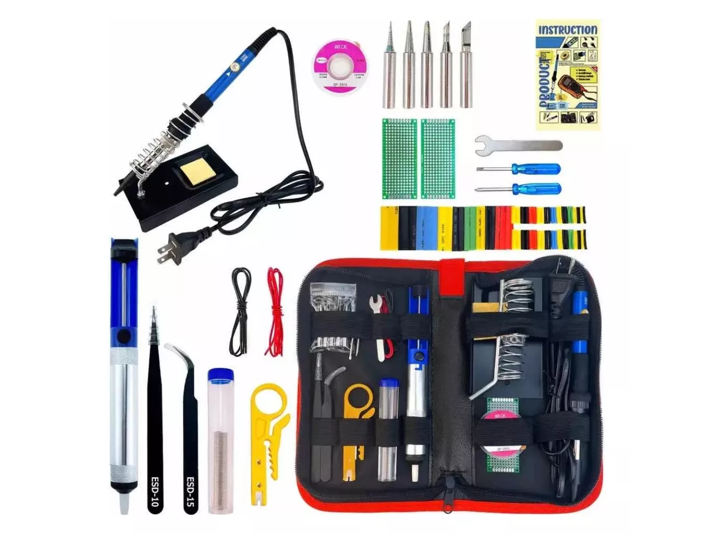 Kit para soldadura con estaño, estuche completo.