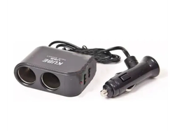 MULTIPLICADOR de entrada de 12V y toma USB de carga