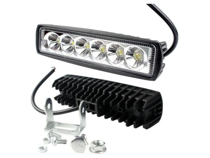 Faro Auxiliar Barra 6 Led Cree 18w 12v-24v