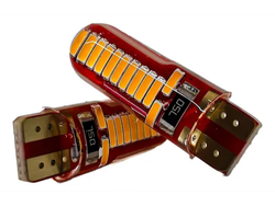 T10 LED Iron siliconada 12V NARANJA