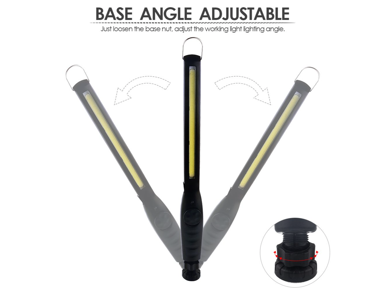 Linterna portatil para auto y trabajo. Recargable.