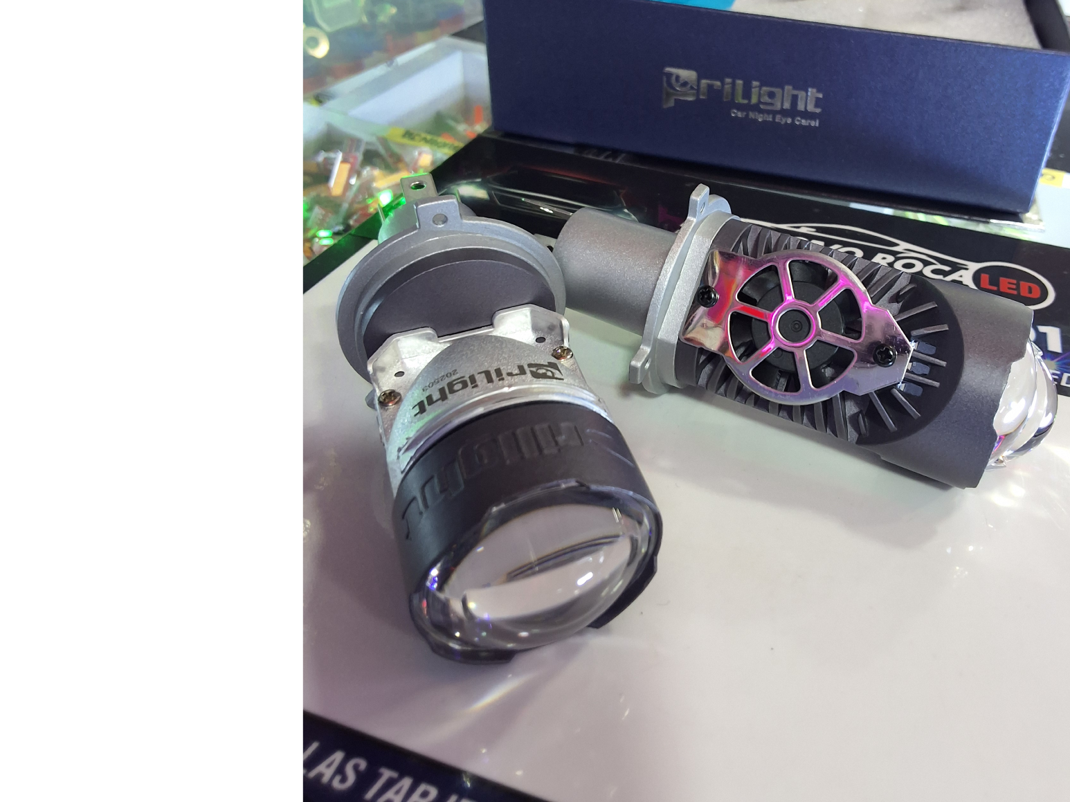 Proyector LED Doble LUPA , lampara H4, P17 pro 110W