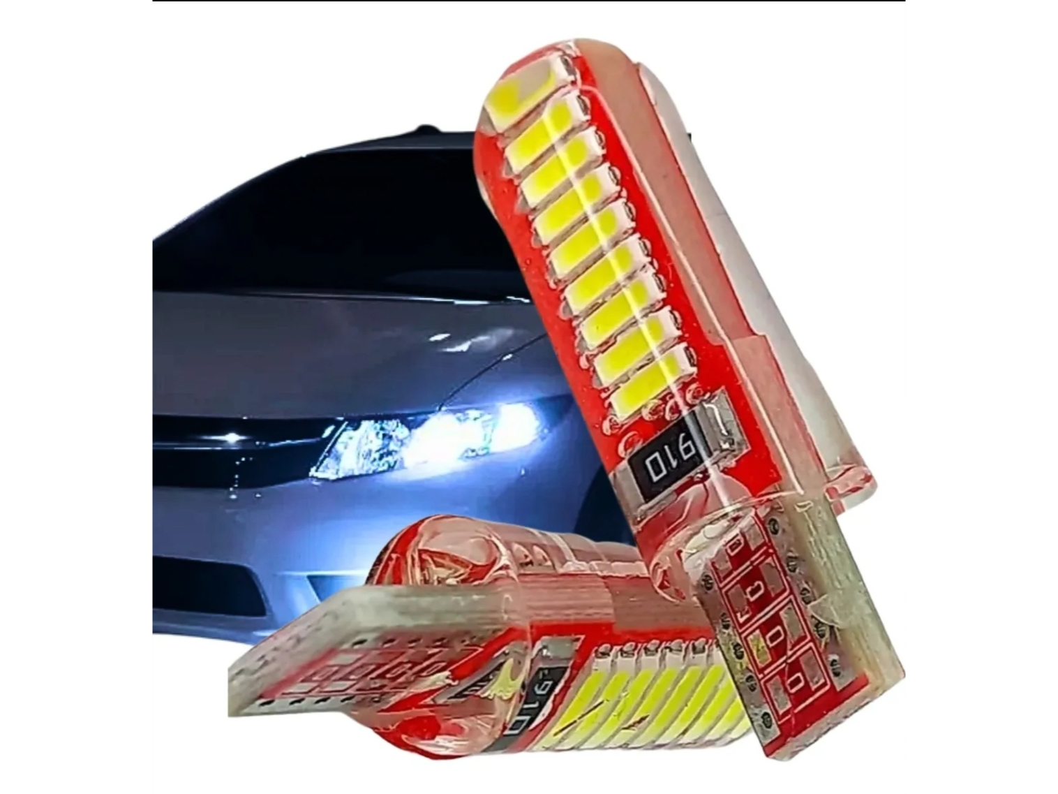 T10 LED Iron siliconada 12V BLANCA