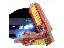 T10 LED Iron siliconada 12V BLANCA