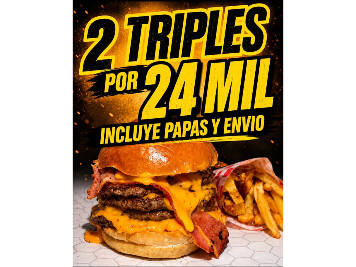 2 Hamburguesas triples