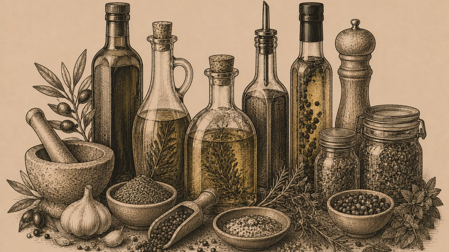 Aceites de Oliva, Aderezos y Especias