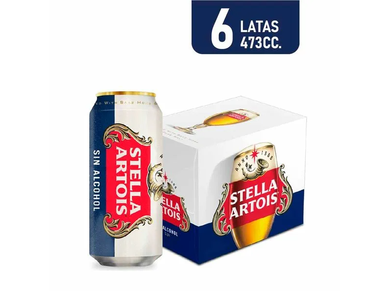 Promo SixPack Stella Artois Sin Alcohol Lata 473