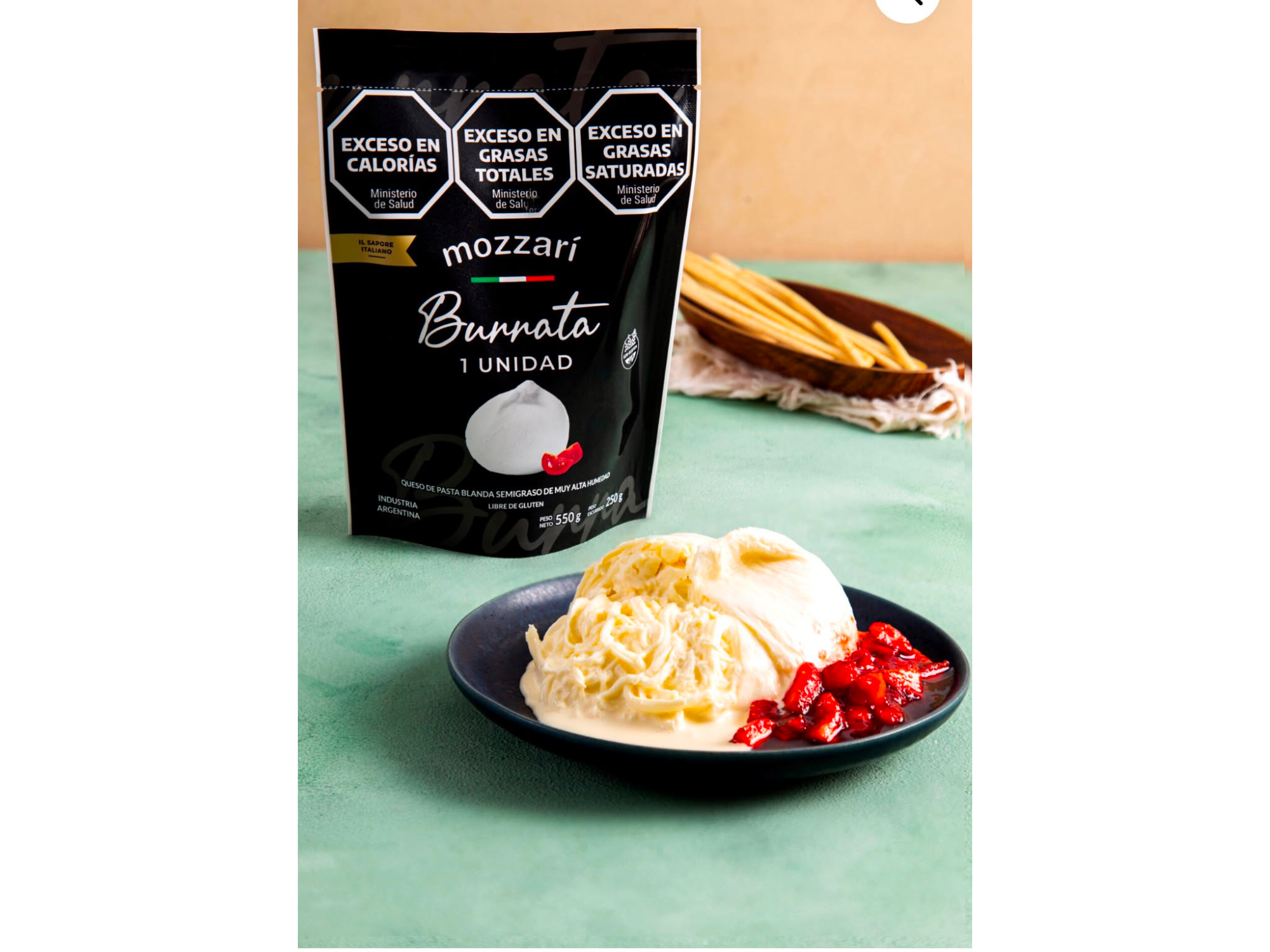 Burrata Mozzari 250 Gs.