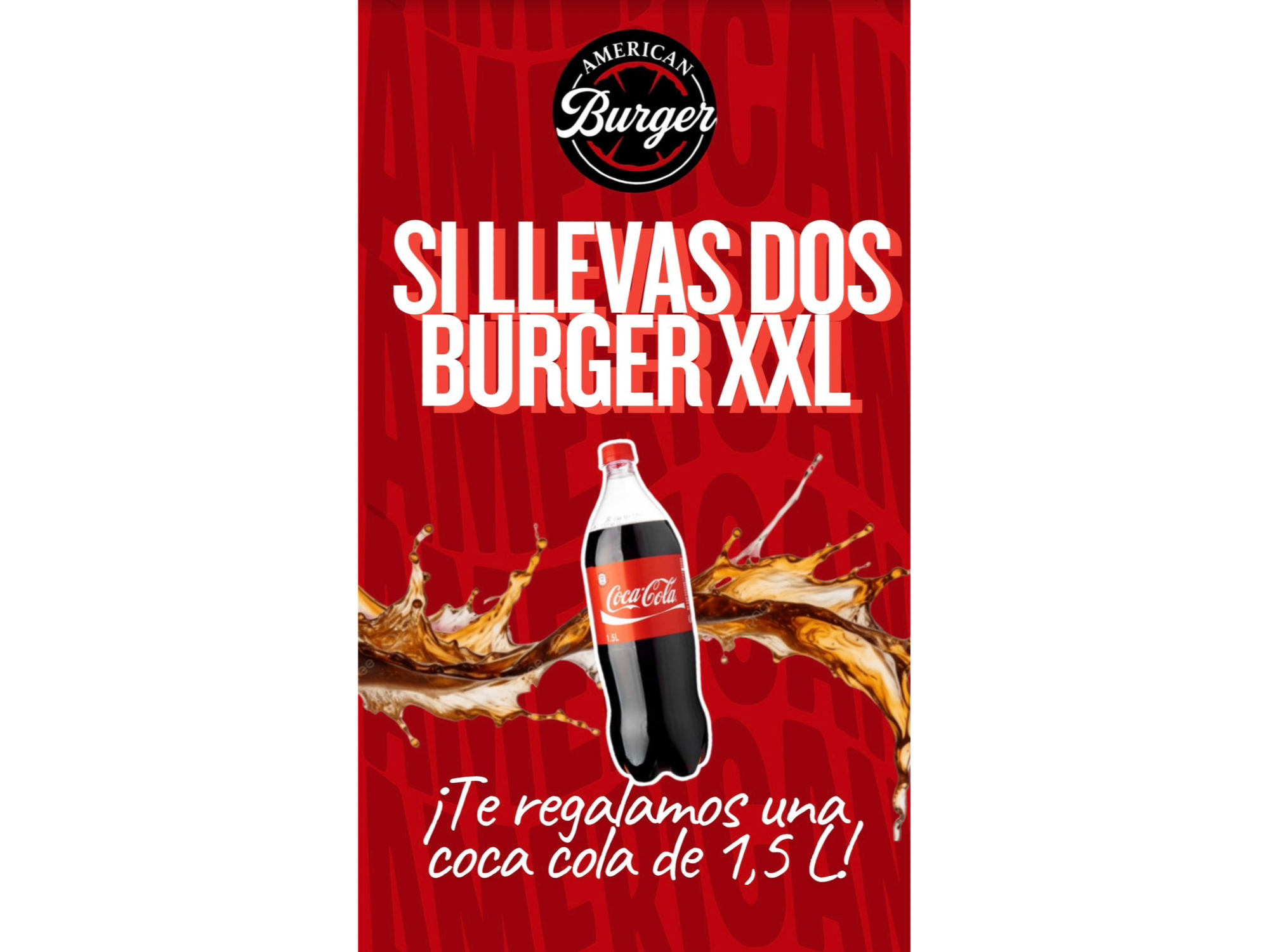2 BURGER XL = COCA 1.5L 🍔