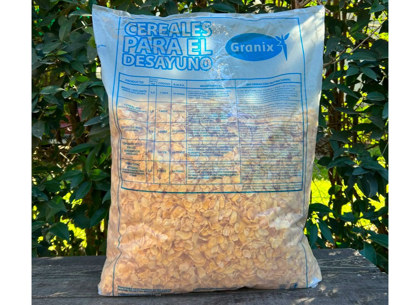 Copos de maiz naturales Granix 3 kg