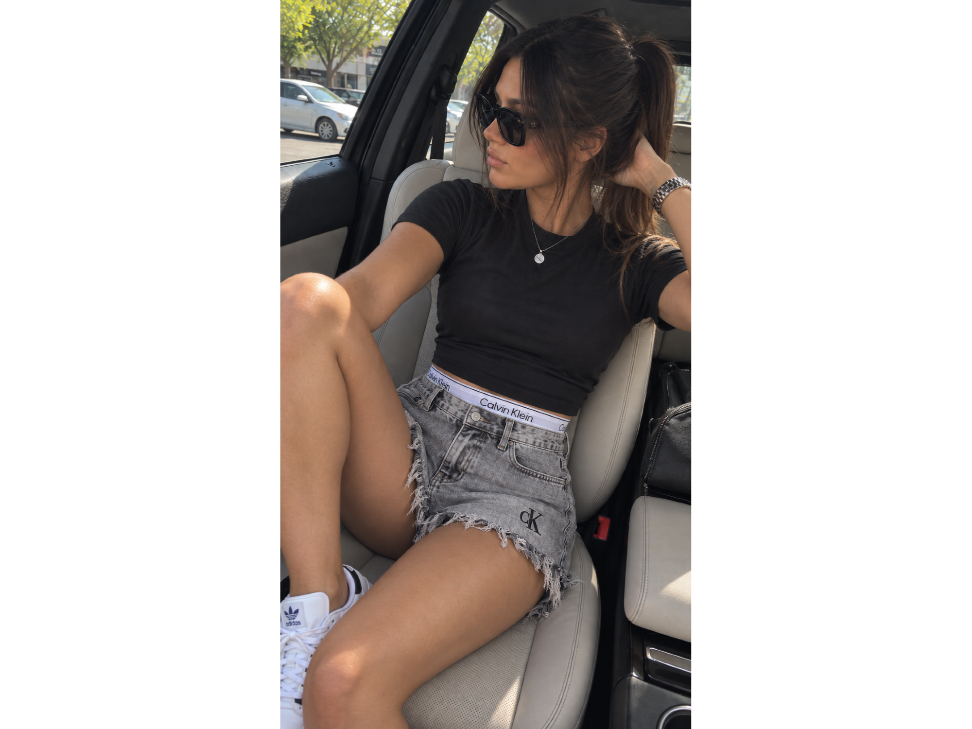 SHORT CK GRIS