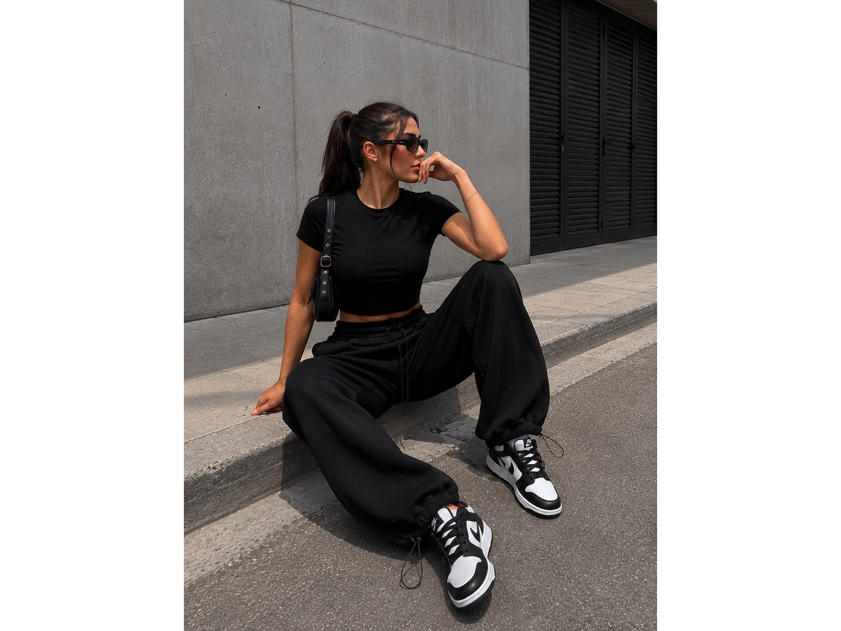 BAGGY liso NEGRO