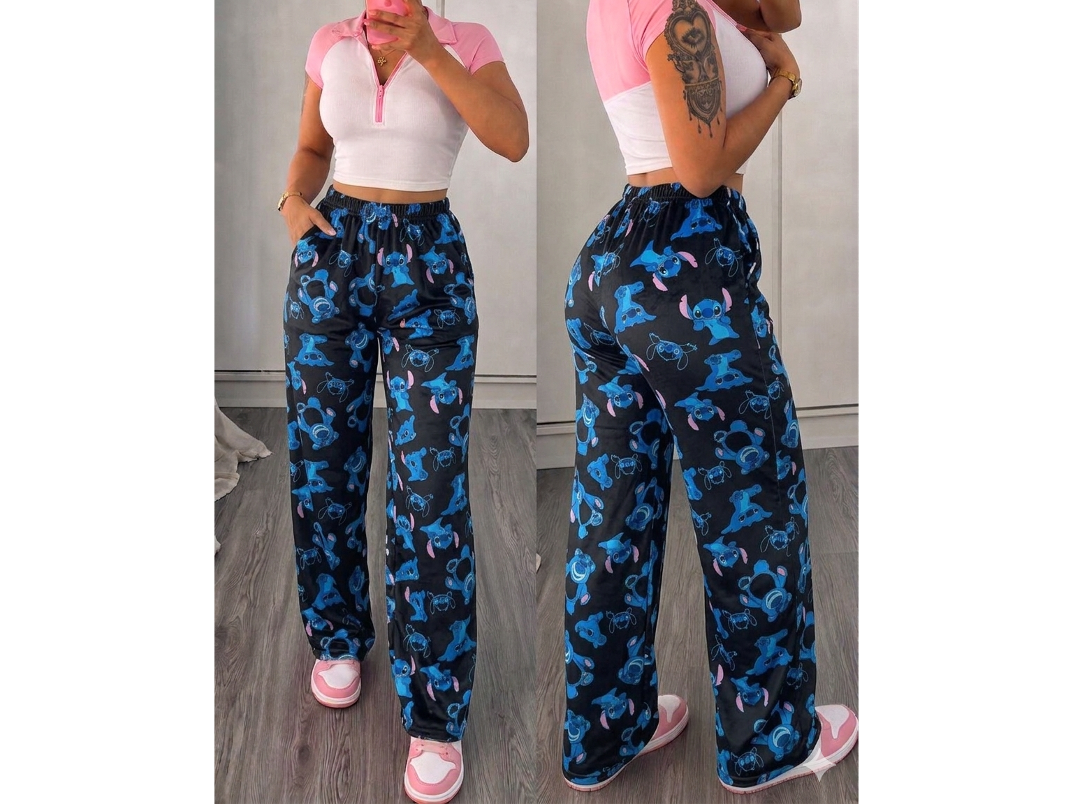 PIJAMA STICH NEGRO