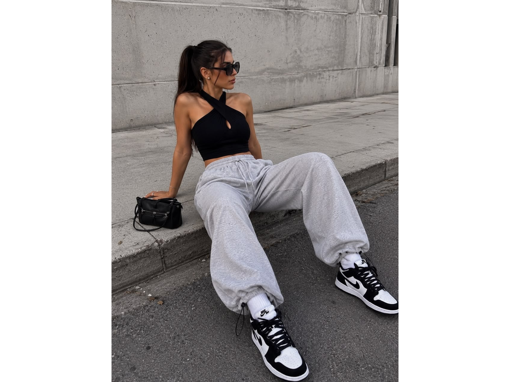 BAGGY liso GRIS