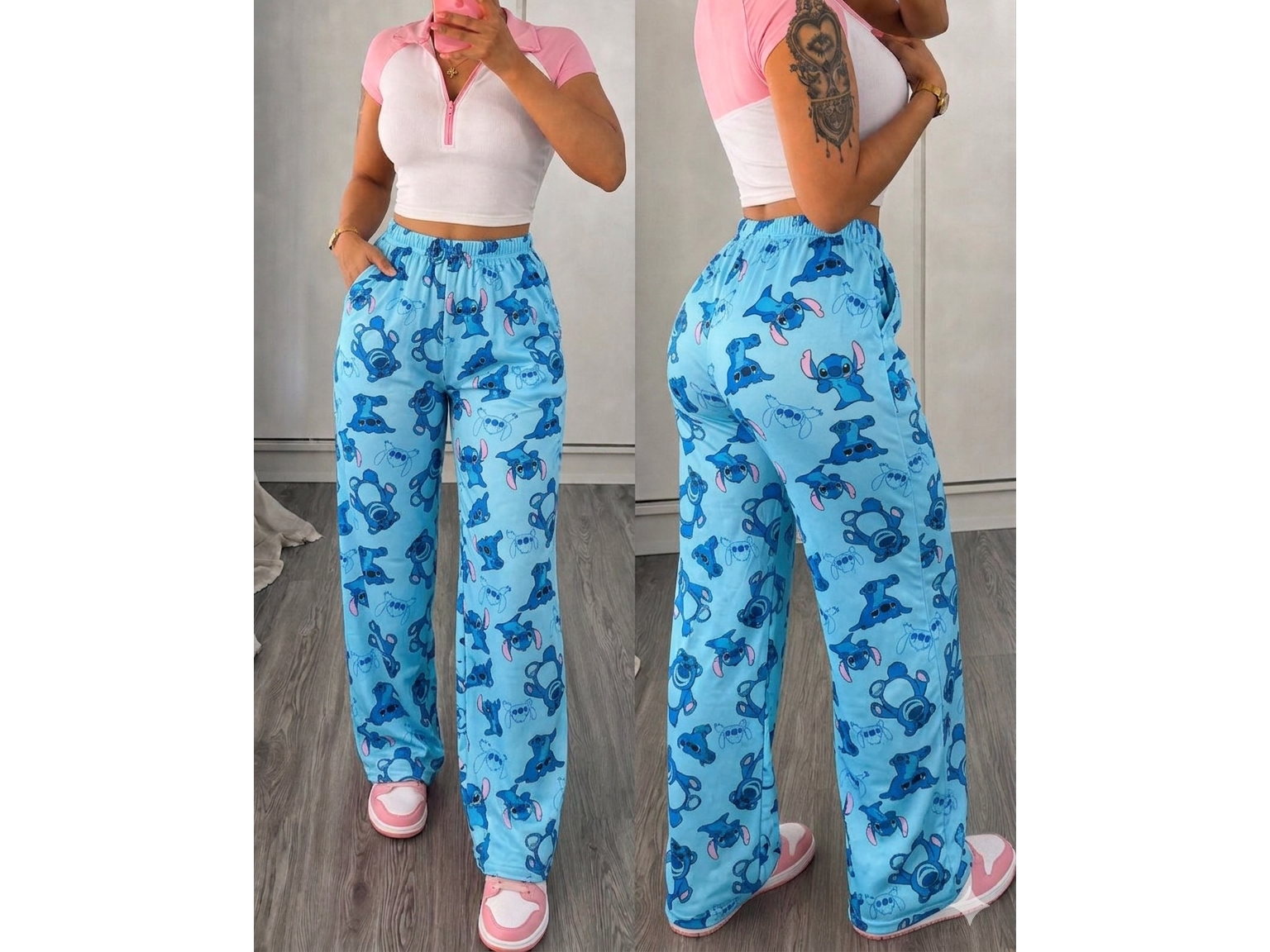 PIJAMA STICH CELESTE