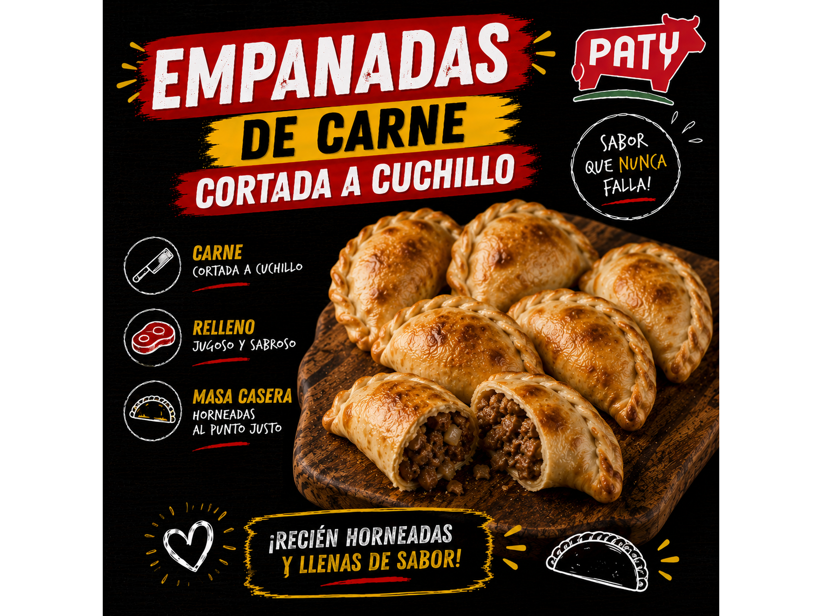 6 empanadas