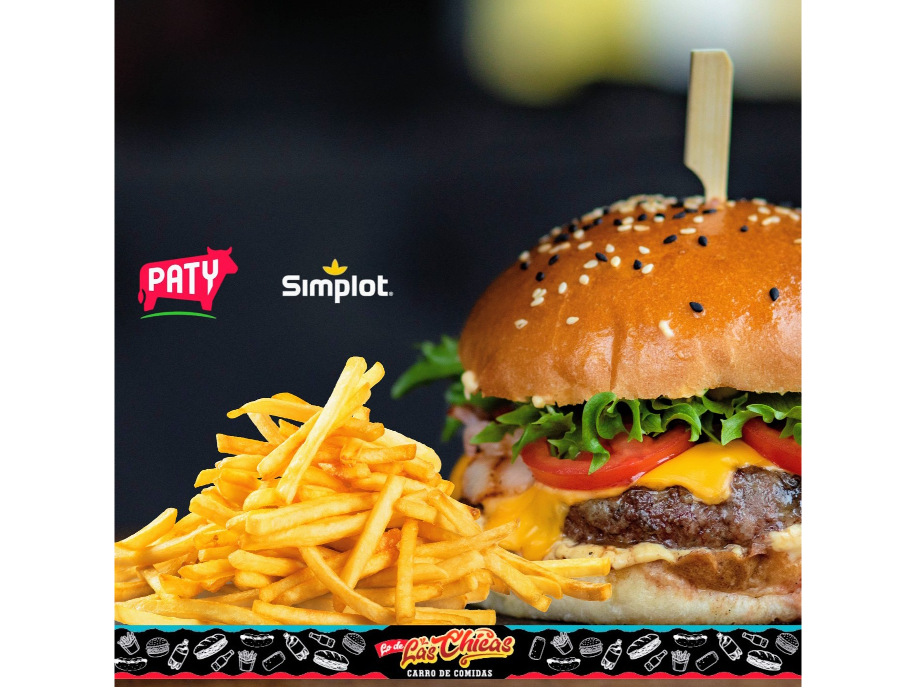 Hamburguesa Paty grande con papas