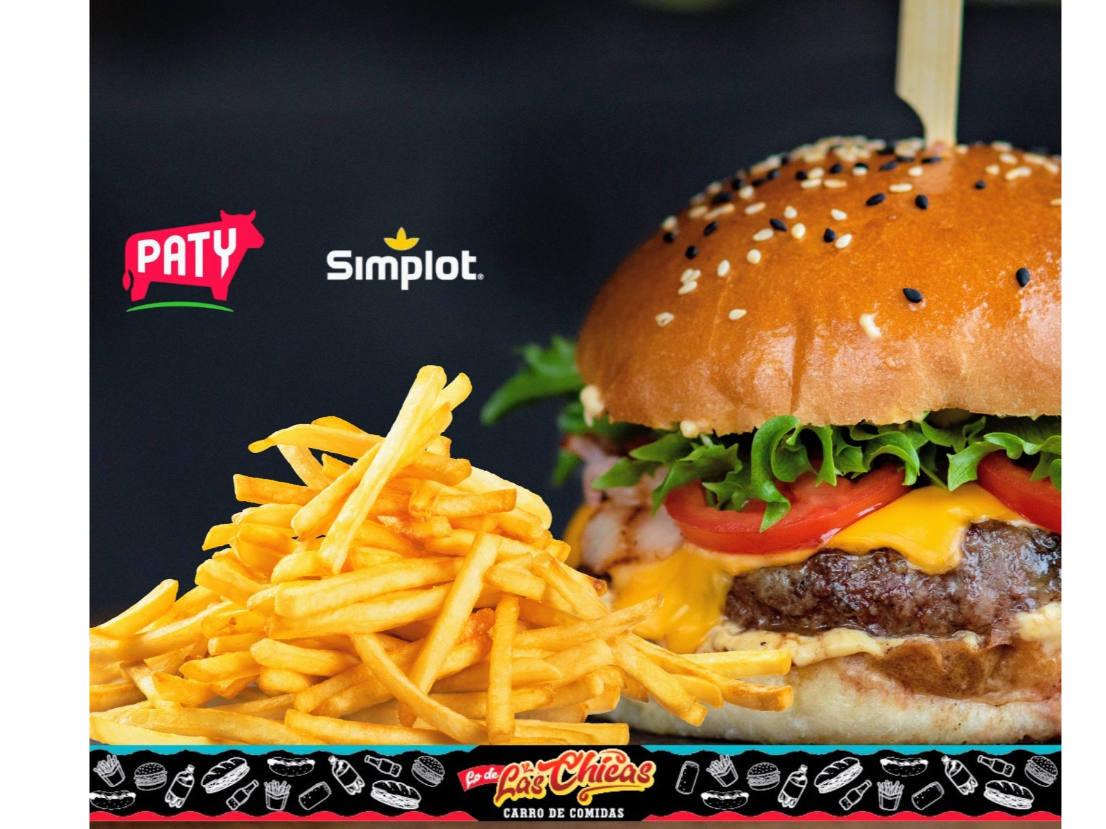 Hamburguesa Paty chica con papas