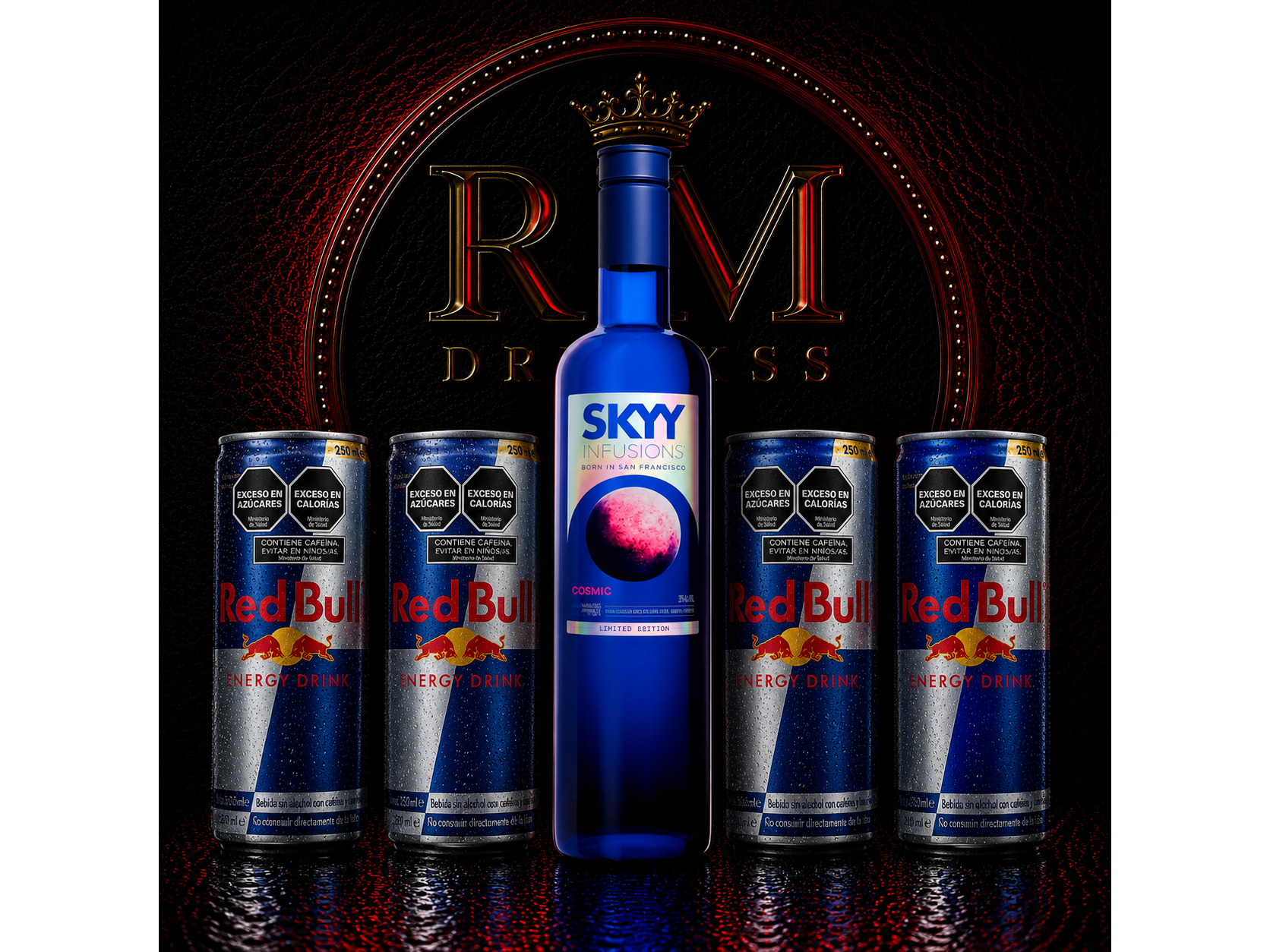 Skyy Sab + 4 Red Bull 250ml
