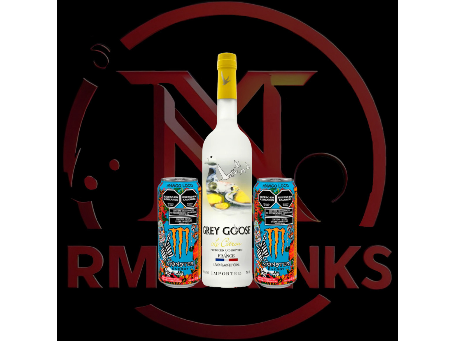 Grey Goose + 2 Monster