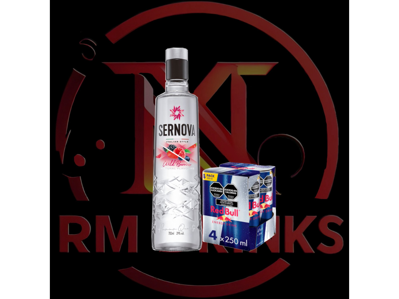 Sernova Saborizado + 4 Red Bull 250ml