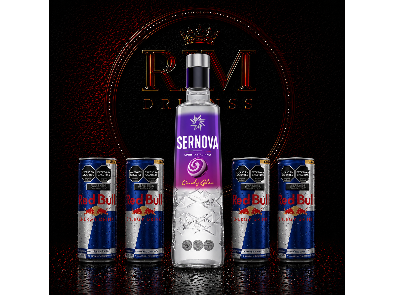 Sernova Candy + 4 Red Bull 250ml