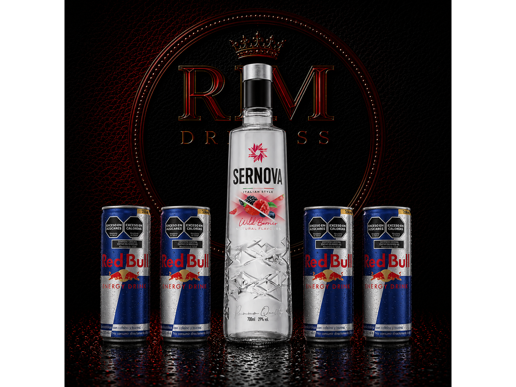 Sernova Sab + 4 Red Bull 250ml