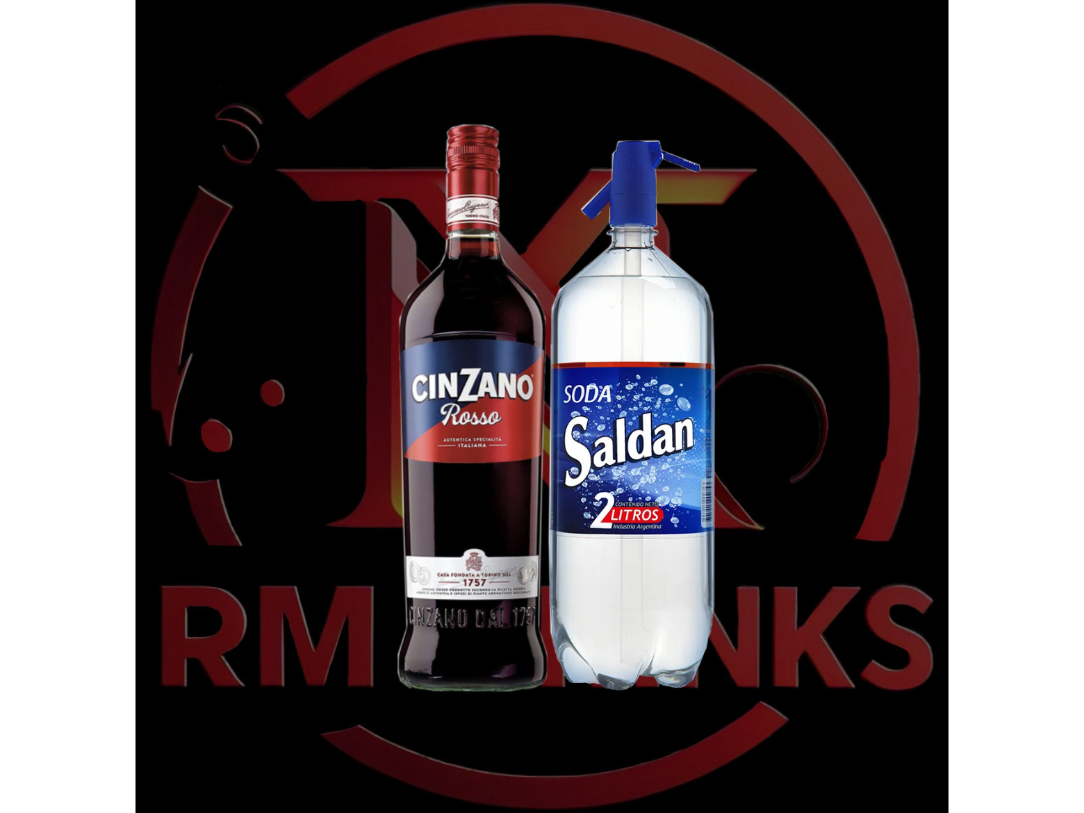 Cinzano Rosso 950ml + Soda Saldan 2l