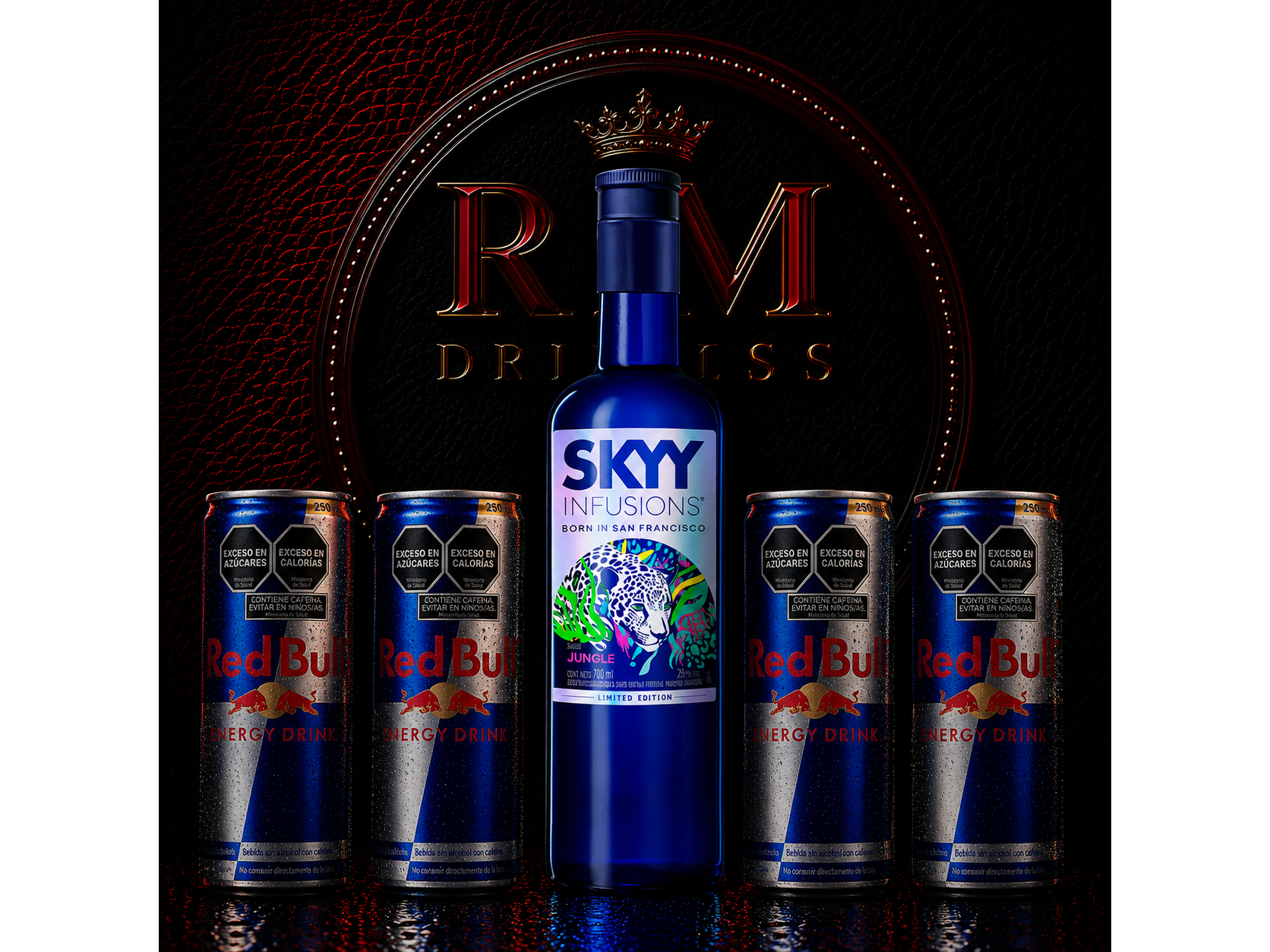 Skyy Jungle + 4 Red Bull 250ml