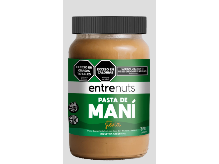 Pasta de Maní c/ Stevia Entrenuts x 370 gr