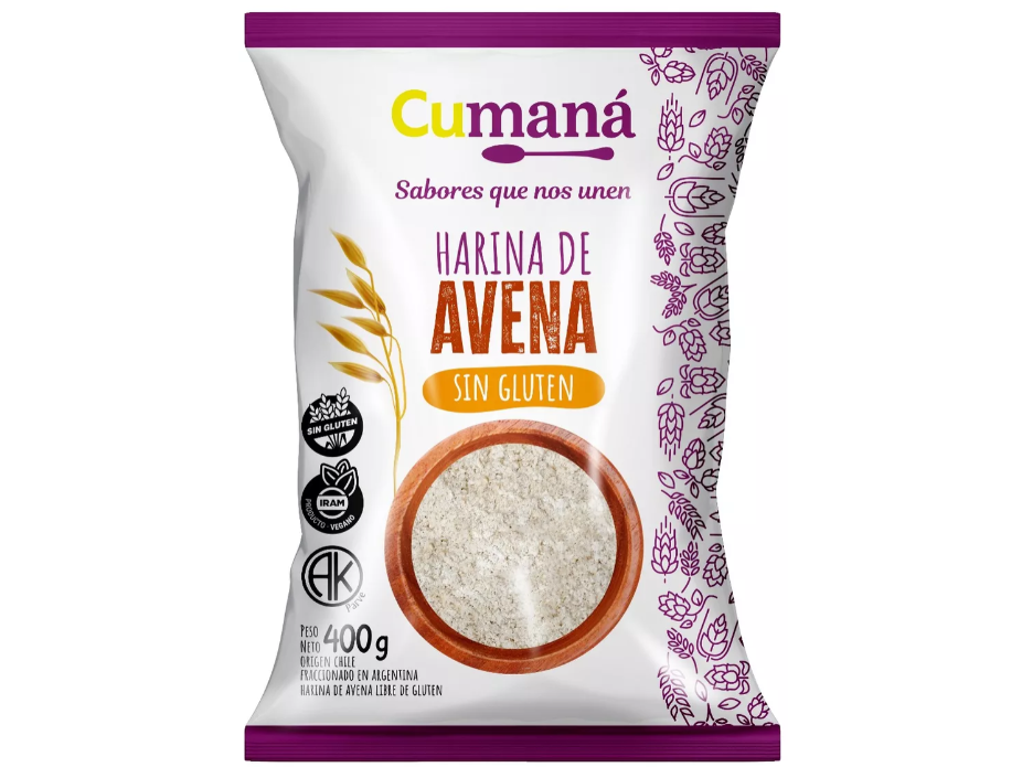 Harina de Avena x 400 gr LIBRE DE GLUTEN