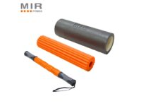 Set foam roller de yoga 3 en 1 – Rolo, rodillo y stick masajeador