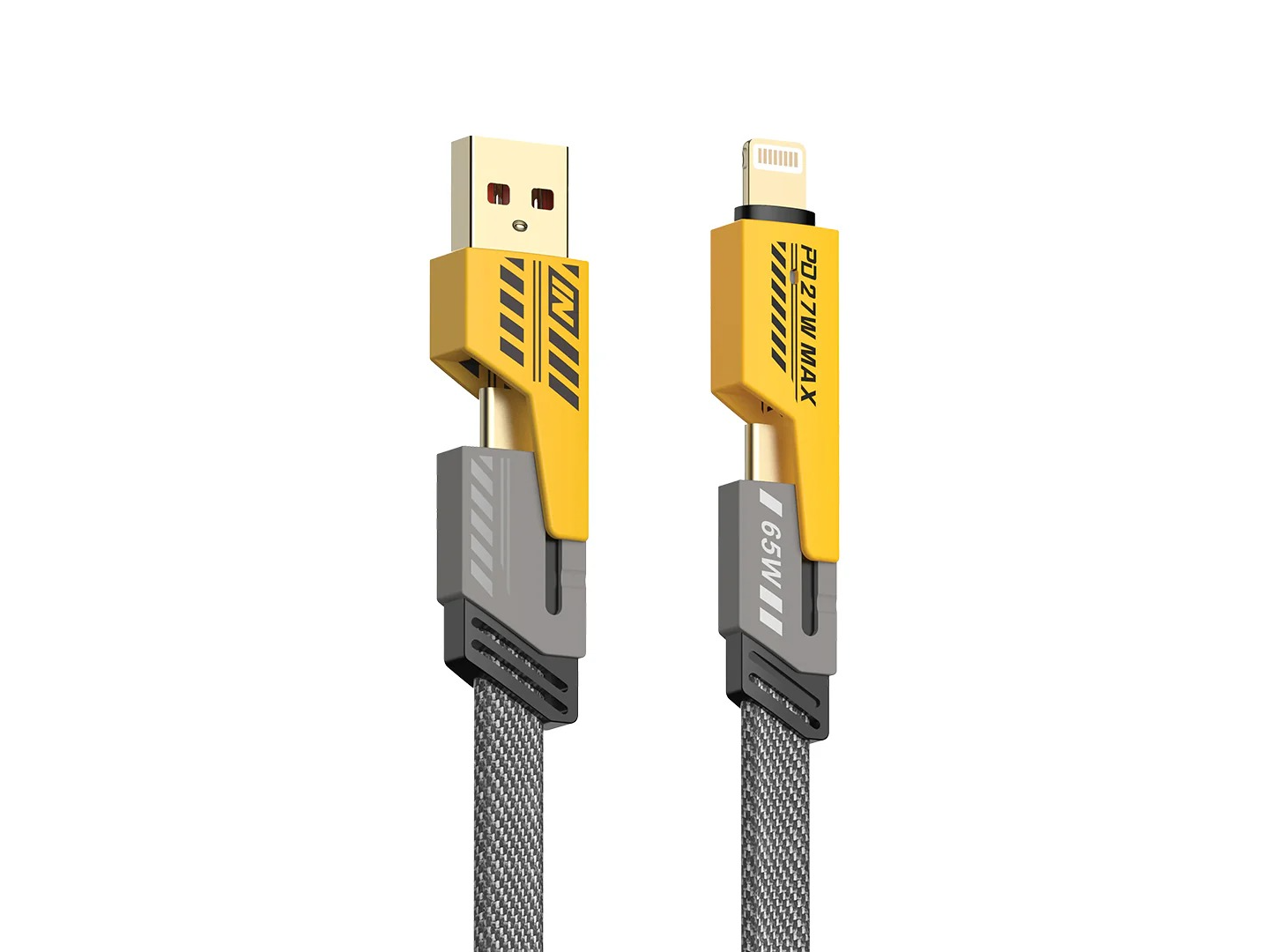 CABLE DE CARGA 4 EN 1 C-USB/ C-Lightning (27W-65W)