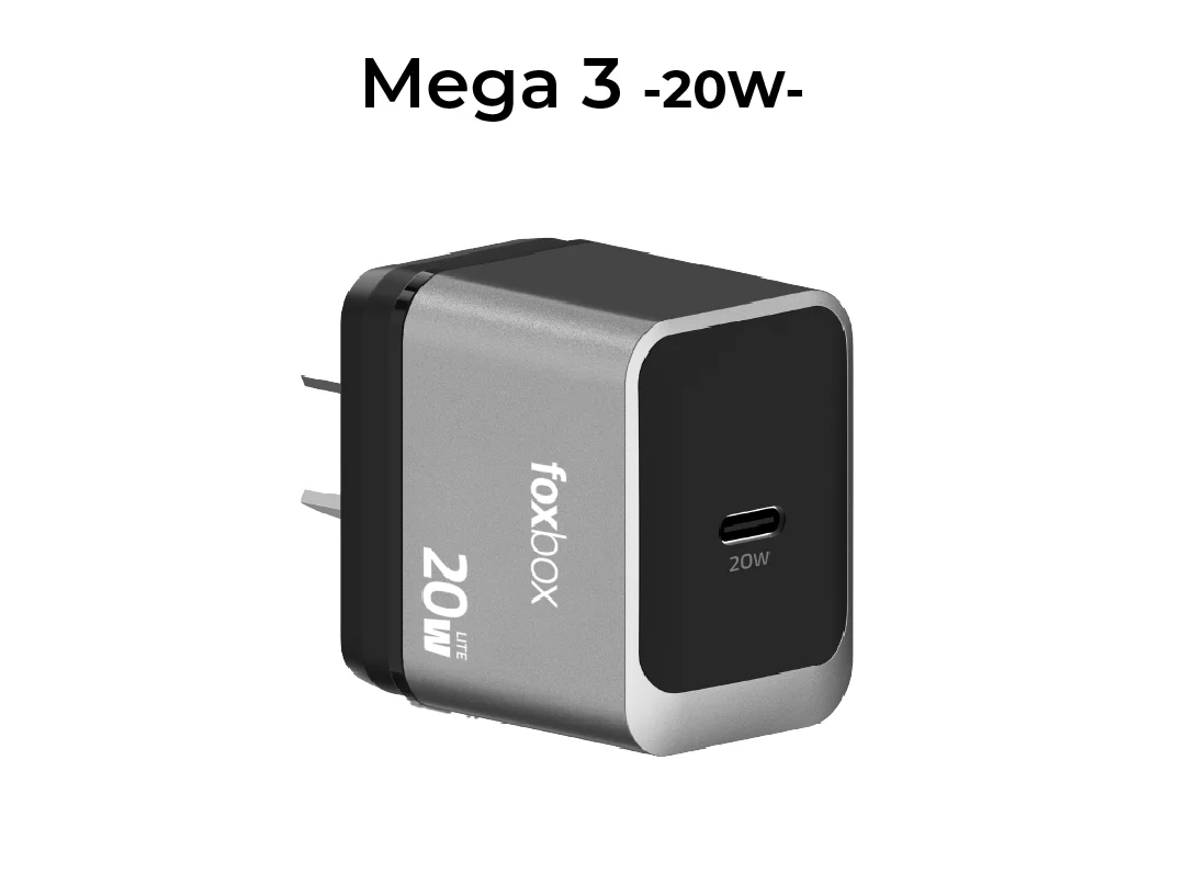 CARGADOR DE PARED FOXBOX MEGA 3 20W PD QC