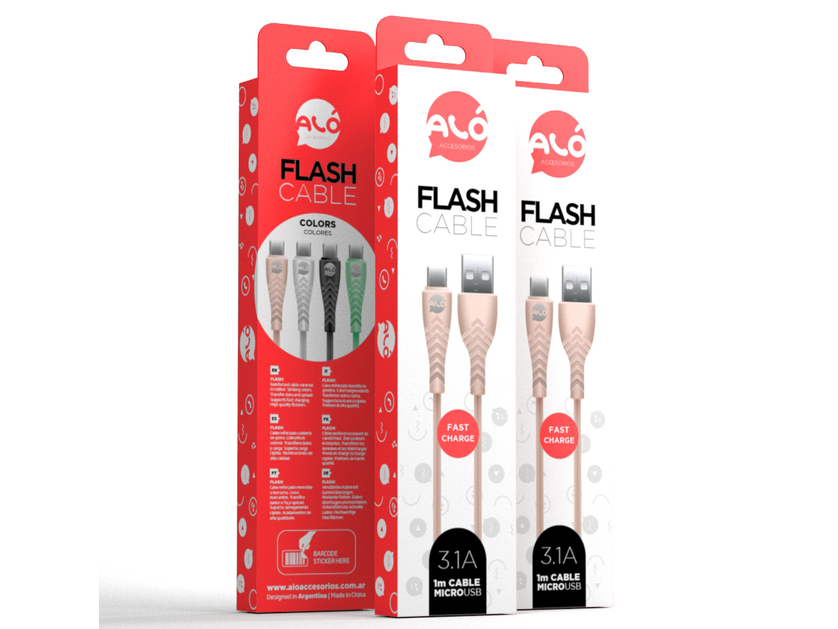 CABLE FLASH ALO MICRO USB 3.1A