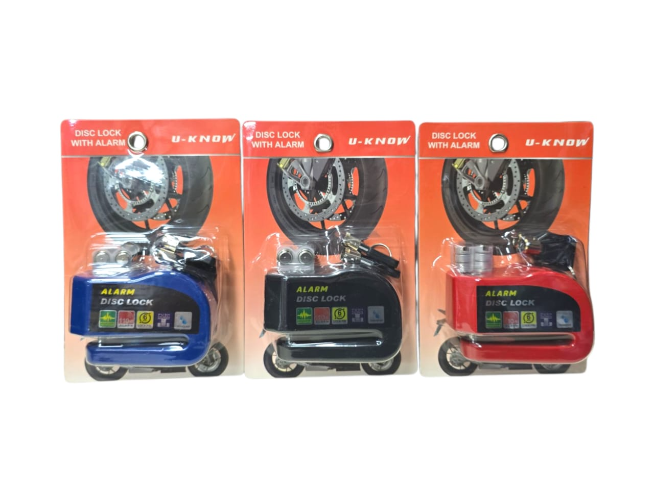 CANDADO TRABA DISCO PARA MOTO C/ALARMA REFORZADO
