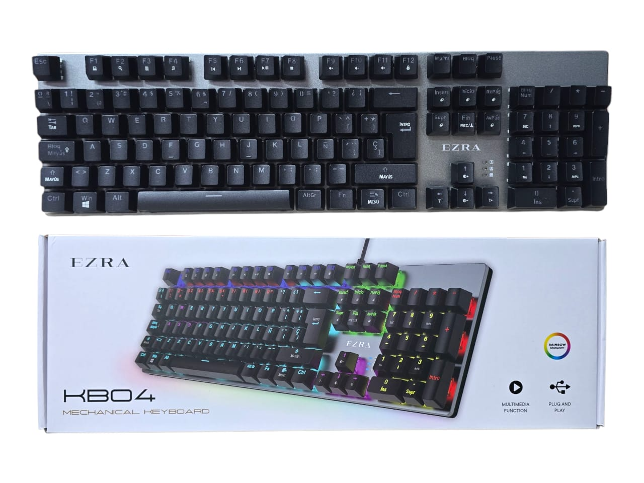 TECLADO GAMER EZRA RGB REFORZADO METAL
