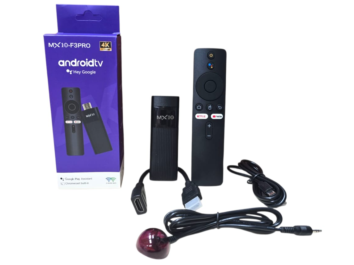 TV STICK ANDROID TV HD 4K C/CONTROL REMOTO