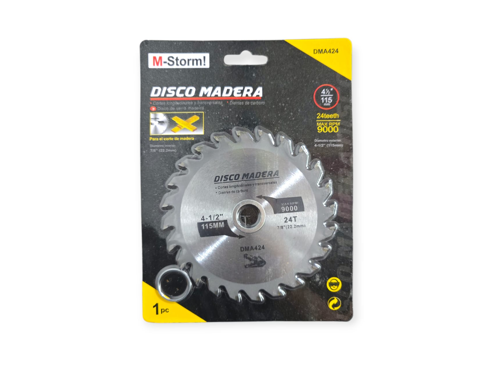 DISCO DE SIERRA 4 1/2 115MM 24 DIENTES P/MADERA