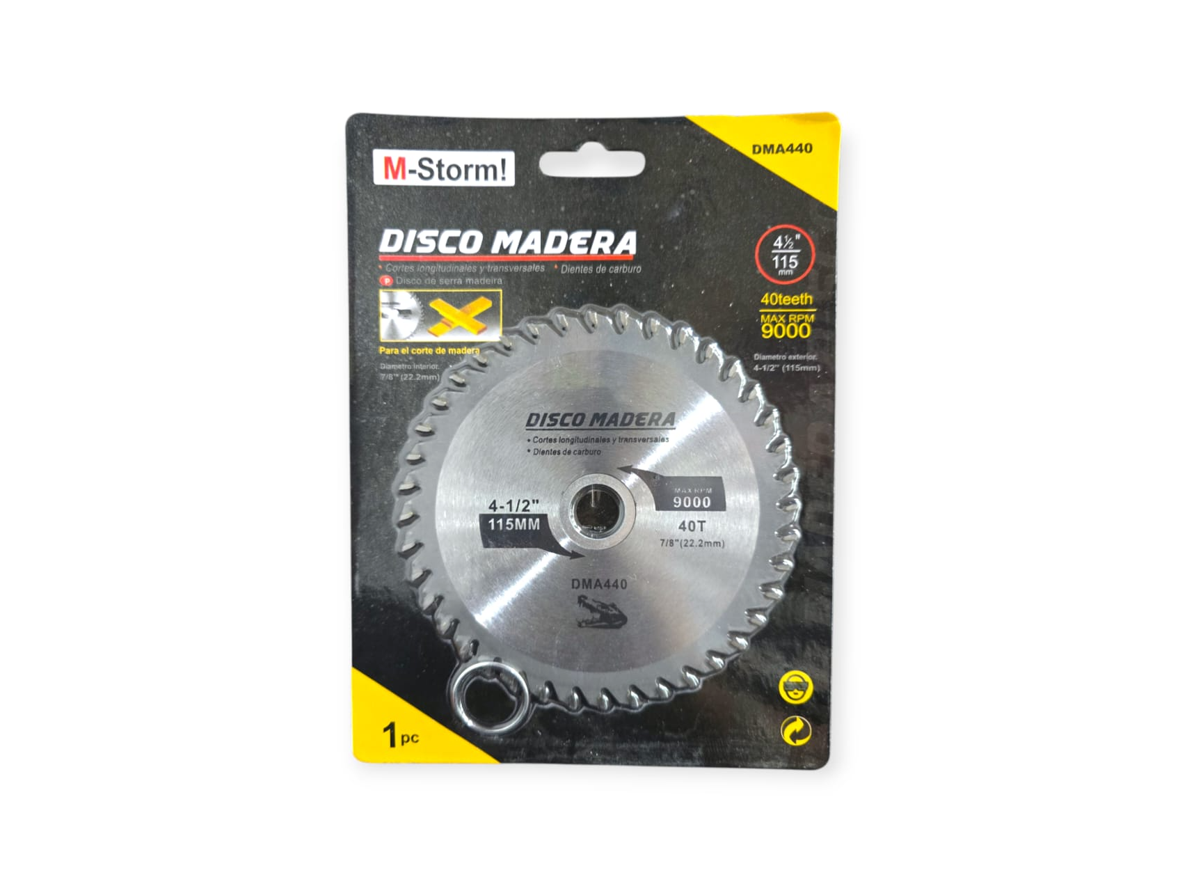 DISCO DE SIERRA 4 1/2 115MM 40 DIENTES P/MADERA