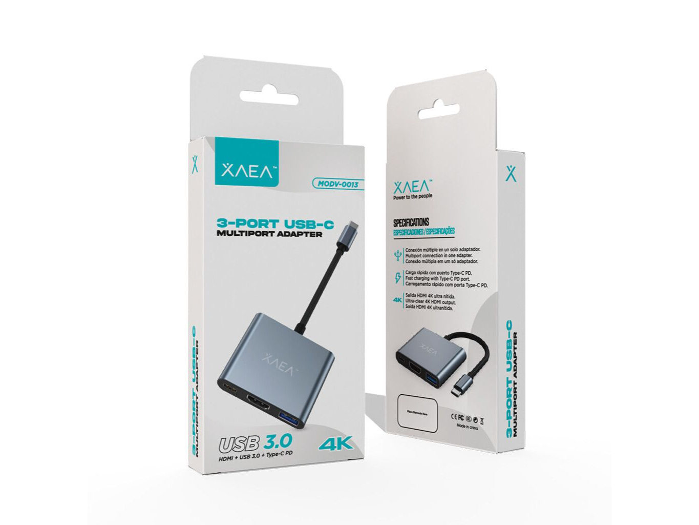 HUB ADAPTADOR C-USB-HDMI C/CABLE TIPO C