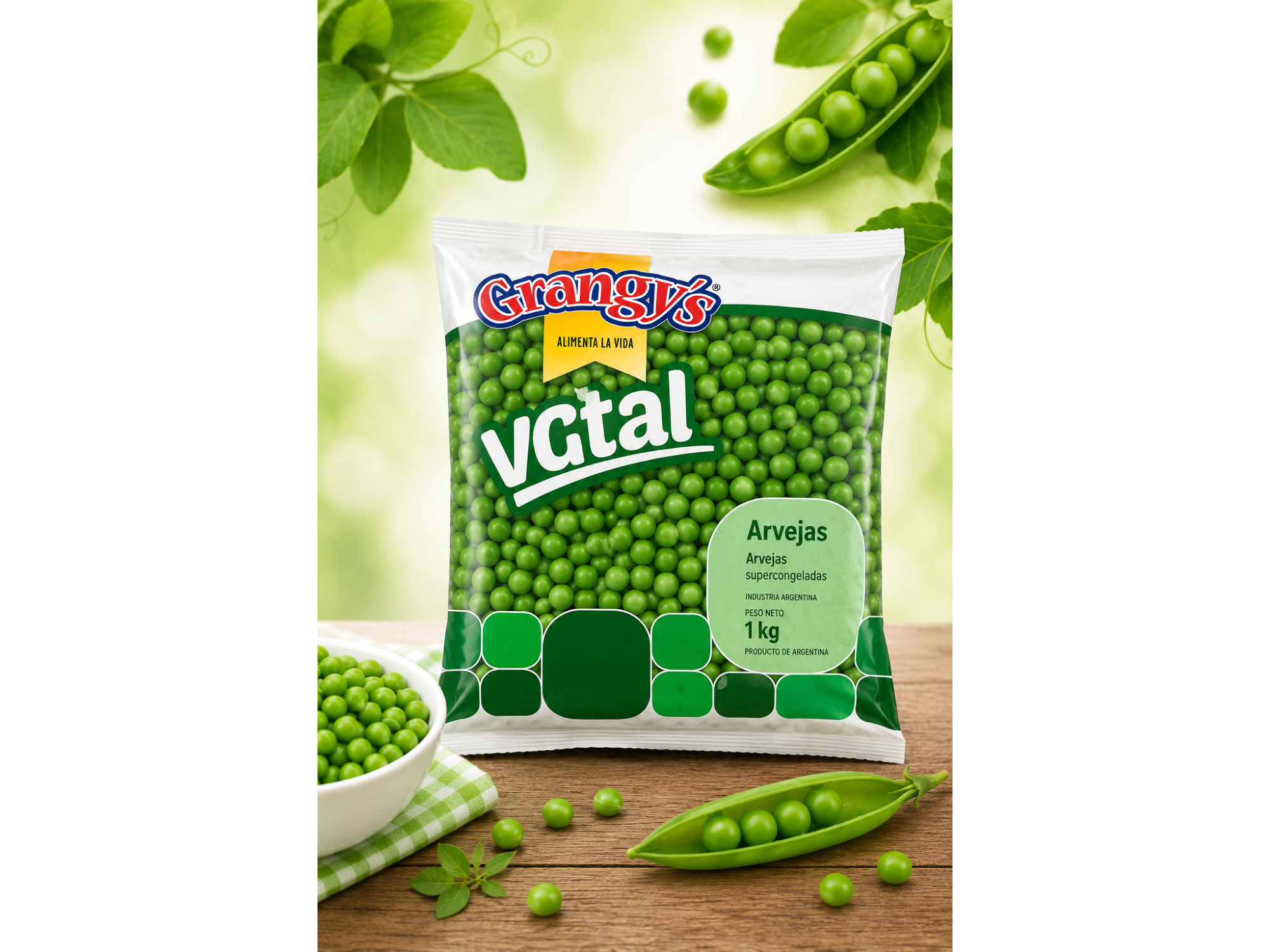 Arvejas congeladas x 1kg GRANGYS