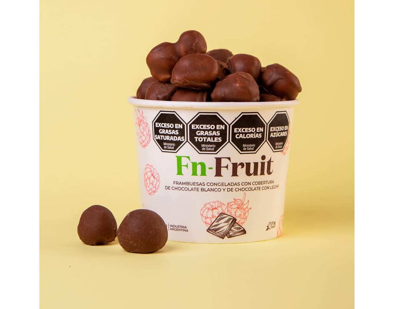 Frambuesas bañadas en chocolate