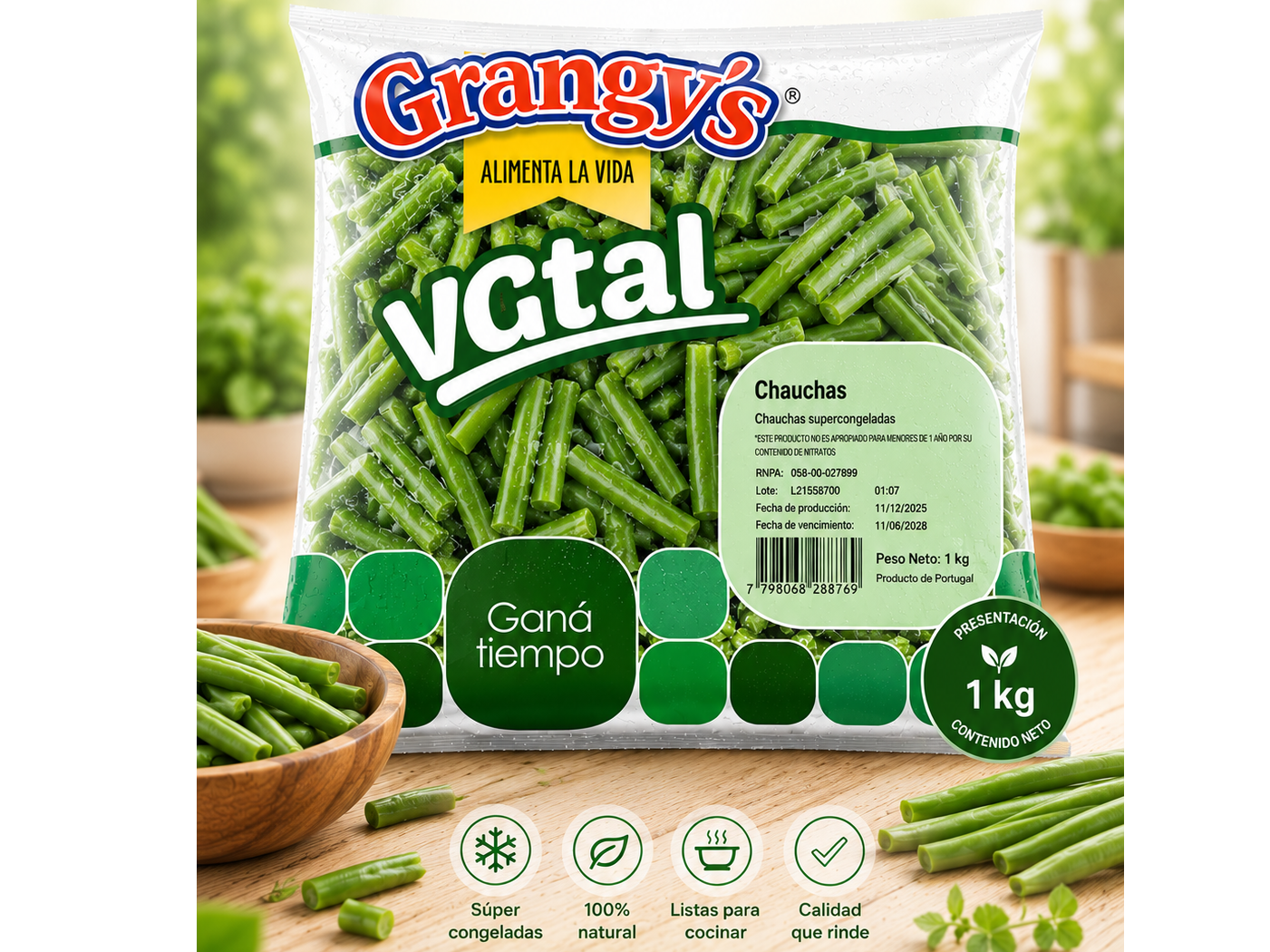 Chauchas congeladas x  1kgr GRANGYS