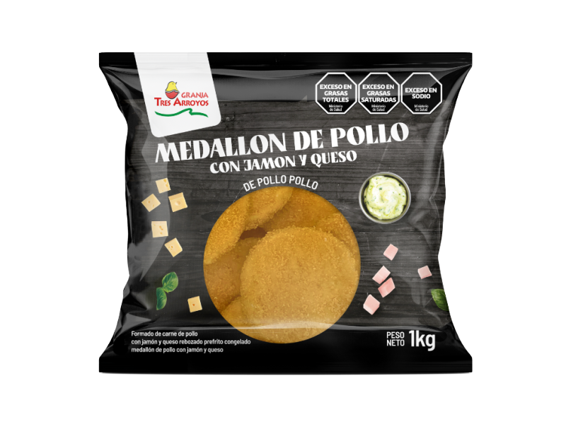 Medallones de Pollo  JAMON Y QUESO x 1kg