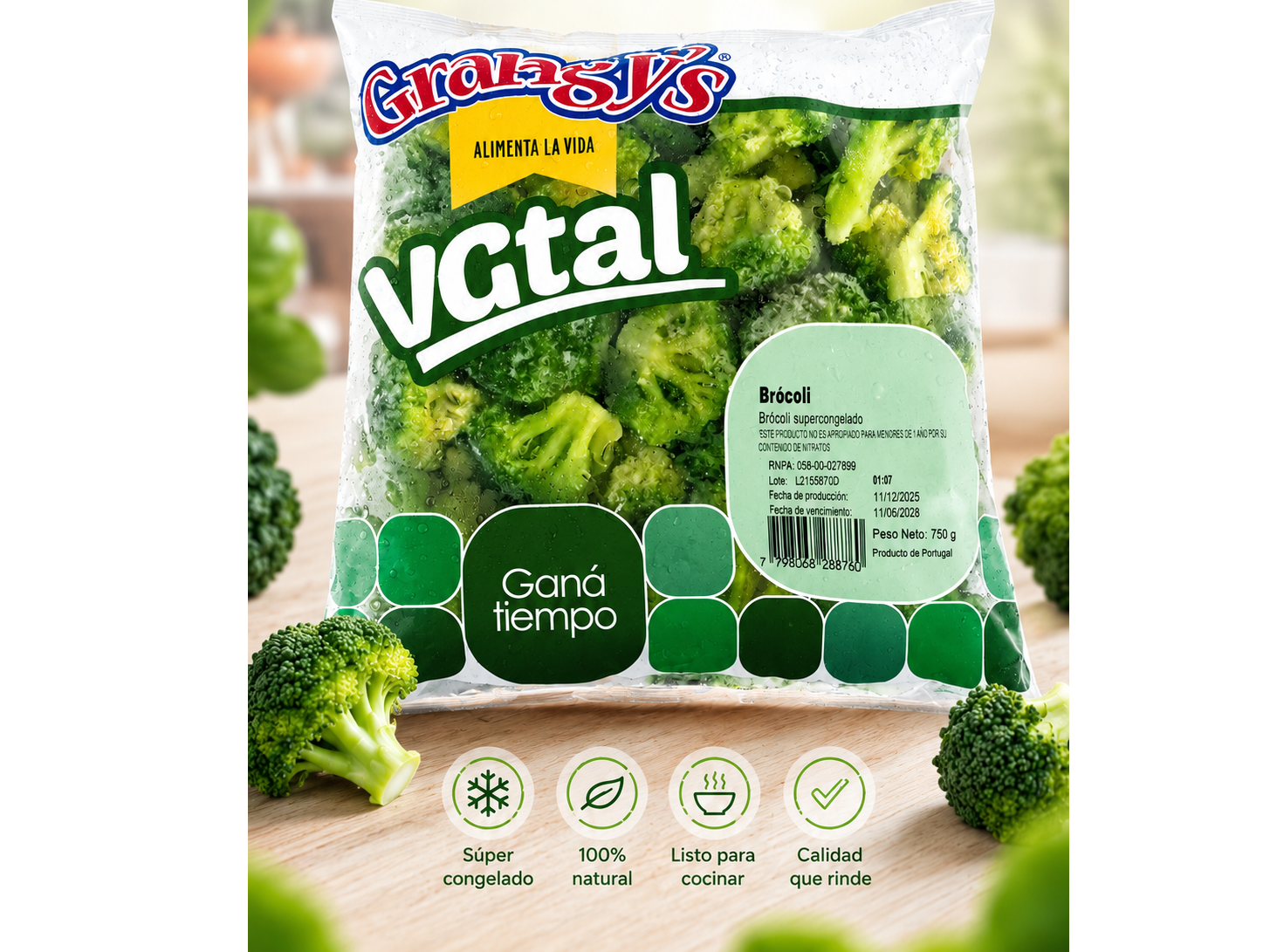 Brócoli congelado x 750gr GRANGYS